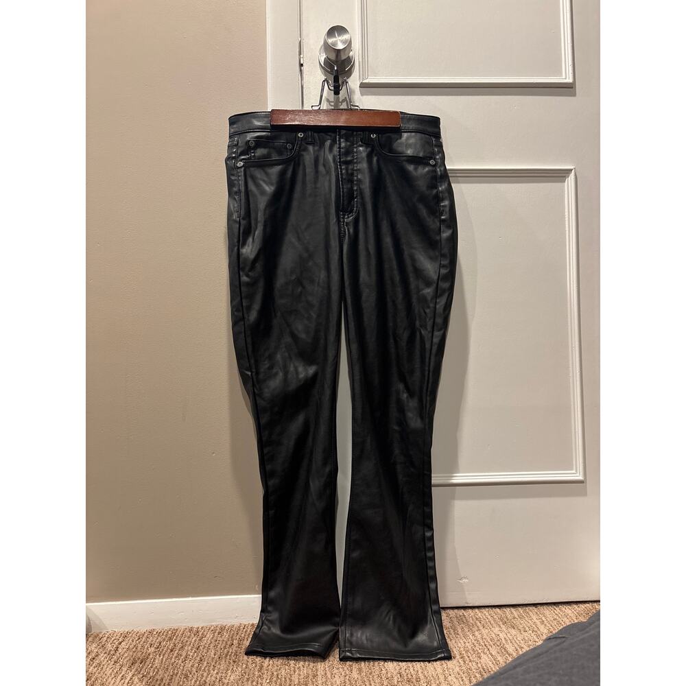 Gap High Rise Black Faux Leather Vintage Slim Jeans Women’s 28/6R